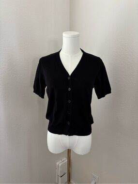 DAZY knit short sleeve cardigan top (S)